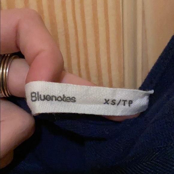 Blue red and white striped zip up crop top - Picture 3 of 3